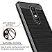 Dretal Nokia 3.1 Plus case, Carbon Fiber Shock Resistant Brushed TextureAnti-Fingerprint Flexible Soft TPU Phone Protective Cover Case for Nokia 3.1 Plus 6.0