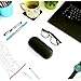 MyEyeglassCase Glasses Case Hard Shell for Small - Medium Frames - Eyeglass Clam Shell Hard Case for Men & Women - Travel Eyewear Holder with Cleaning Fabric Cloth - Protective Storage (AS196 Black)