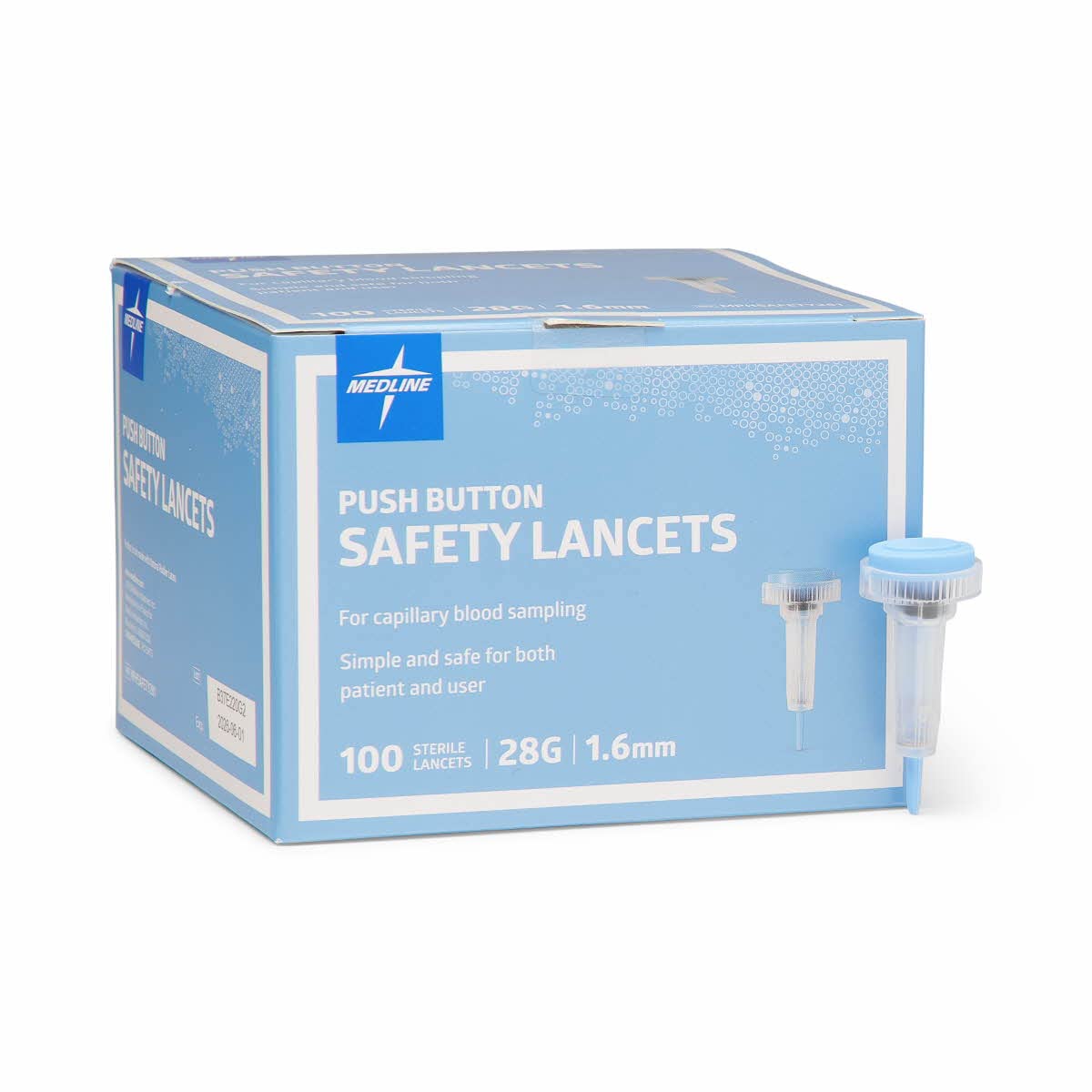 Medline Sterile Safety Lancets, Push-Button