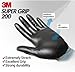 3M Comfort Grip Nitrile Foam Work Gloves, Super Grip 200, General Use / for Safety, Texting, Smartphone -5 Pairs- (Medium)