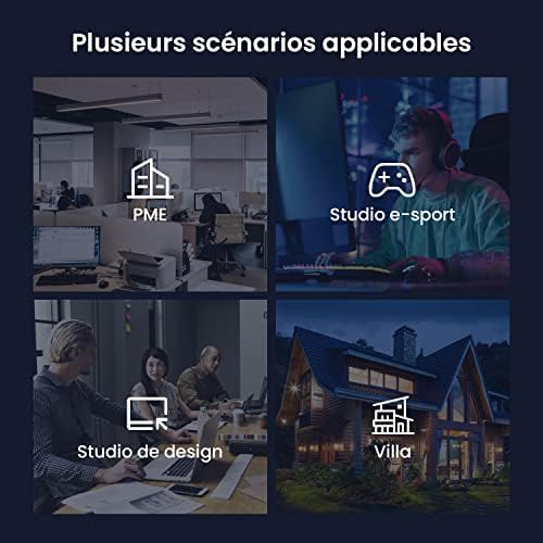 Switch 2.5 Gigabit, Switch Ethernet 2.5G 8 Ports, 2 Ports 2,5 Gbps SFP, Ports RJ45 2,5G, Ports SFP 2,5G, Support de Bureau et Mural, Compatible avec Ordinateur, NAS, AP Wi-FI 6 (TEM2010F)