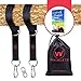 Whimlets Tree Swing Straps Hanging Kit - Two Straps Extra Long with Safer Lock Snap Carabiner Hooks - Perfect for Tree Swings & Hammocks – Easy and Fast Installation