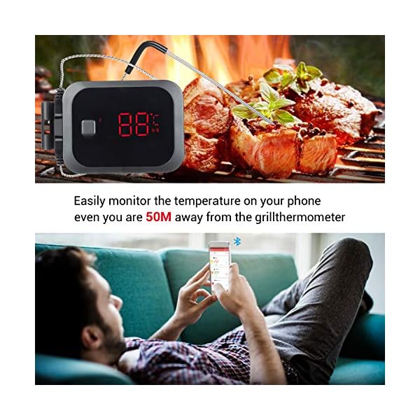 Inkbird-IBT-2X-Bluetooth-Cooking-Thermometer-Wireless-Barbecue-BBQ-Grill-Monitor-Steel-Probe-Temperature-Alarm-Portable-Android-iOs-for-Oven-Meat-Smoker-IBT-2X-BBQ-Thermometer-2-Probes INKBIRD IBT-2X Bluetooth Cooking Thermometer Wireless Barbecue BBQ Grill Monitor Steel Probe Temperature Alarm Portable…