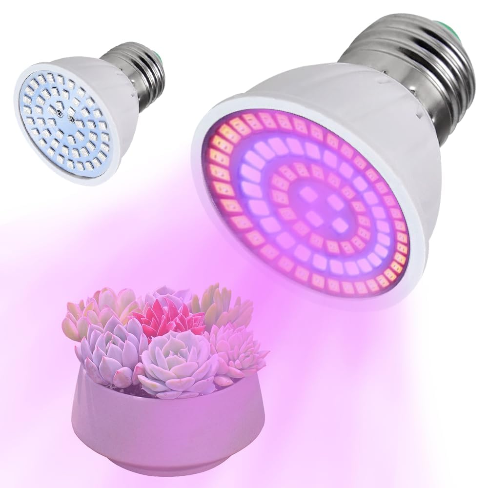 Grow Light Bulb for Indoor Plants, 36W E27 LED Plant Grow Light Bulb, Full Spectrum 72 LEDs SMD2835 LED Flower Hydroponic Bulbs, AC220V