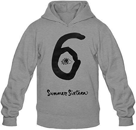 ZhMao Men's Drake Summer Sixteen Hoodied Sweatshirt Size XXL Dark Grey