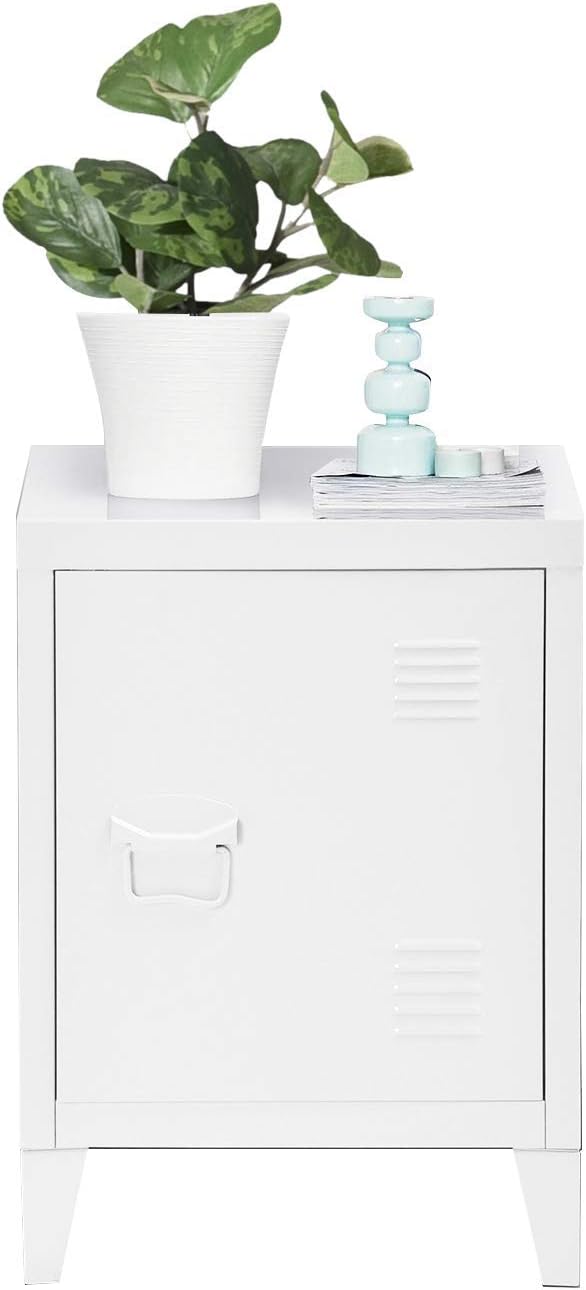 Panana Metal File Cabinet Storage Cabinet Organizer Small Bedside Table Nightstand Units For Living Room Badroom Office 40 X 30 X 50cm White Amazon Co Uk Kitchen Home