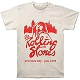 Bravado Rolling Stones Mick Jaggar New York City 1975 T-Shirt - CrèmeMedium