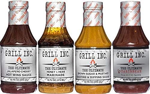 Grill Inc. Condiment Grilling Kit - 4 pack - Grilling,Gourmet, Grill Kit, Grill Set, Grill Gift