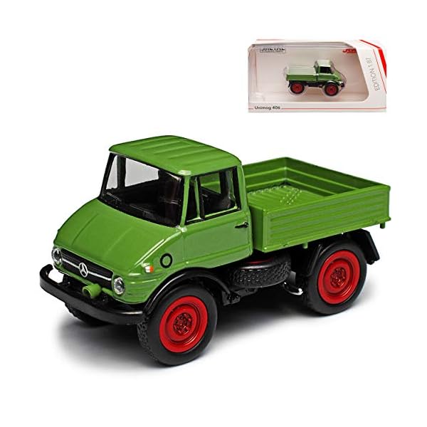 Mercedes-Benz Unimog Pritsche U406 Hell Grün 1977 LKW Truck H0 1/87 Schuco Modell Auto Modell Auto