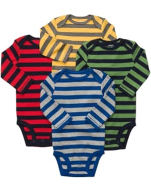 Carter's Baby Boys' 4-Pack L/S Bodysuits