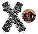 Gauss Kevin Black Nylon Lace Gloves Long Fingerless Gloves UV Protection Party Wedding