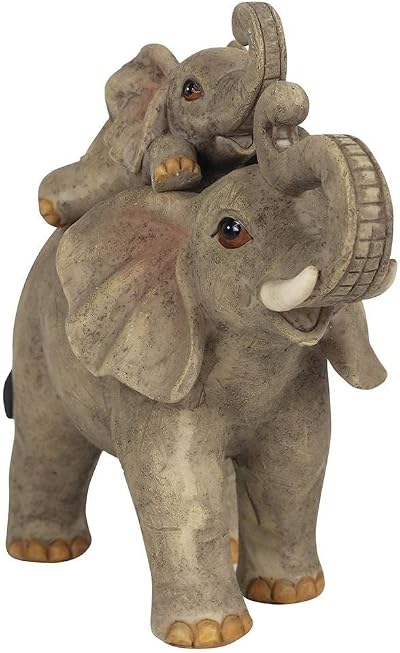 Something Different Adorable Grey Elephant Mother Baby Ornament 12.5x13.5cm