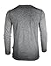 ZIMEGO Mens Long Sleeve Casual Shirt - Vintage V Notch Henley, Charcoal, Large