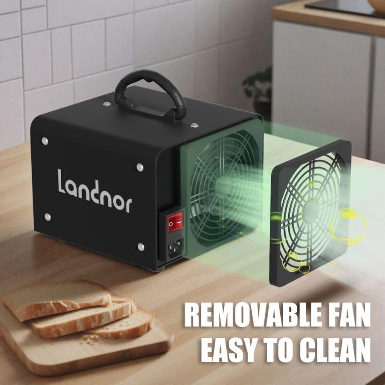Ozone Generator 60,000mg/h, Ozone Air Purifier Deodorizer for Areas of 6,000 Square Feet, Efficient odor removal for Home, Basement, Smoke, Pet Room,Factory,Mall