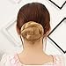 Synthetic Hair (18#) Dark Blonde Chignon Braided Hair Bun Extension Clip in Hair Bun Wedding Hair Piece Bun