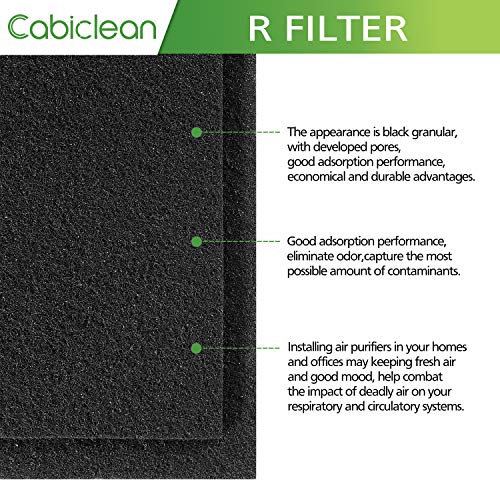 image for Cabiclean HEPA Filter R 3 Pack Set and 4 Precut Activated Charcoal Pre