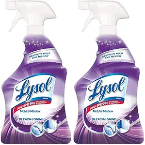 Lysol Mold & Mildew Foamer w. Bleach, Bathroom Cleaner Spray, 32oz (Pack of 2)