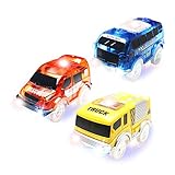 AUKND Tracks Cars Replacement Light Up Toy Car Track Accessories Toys Racing Car with 5 Flashing LED Lights Compatible with Most Tracks for Boys and Girls Best Gifts 3Pack