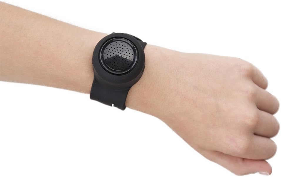 Jambanz 2.0 Wireless Water Resistant Rechargeable Bluetooth 4.0 Portable Silicone Slapband Speaker with Mic -  Black XL