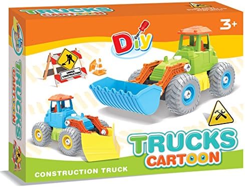 Assembly Toy Shovel Truck, STEM Learning Build and Play 48 Piece Set for Kids with Educational Take-A-Part Construction Tools