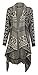 Forever Women's Aztec Diamond Print Knitted Waterfall Cardigan