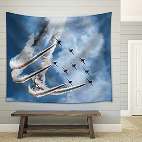 Show of Force Jets - Fabric Wall Tapestry Home Decor - 51x60 inches