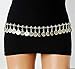 SUNSCSC Silver Plated Coin Belly Dancing Tassel Waist Chain Belt Gypsy Bohemian Hippie Shimmy