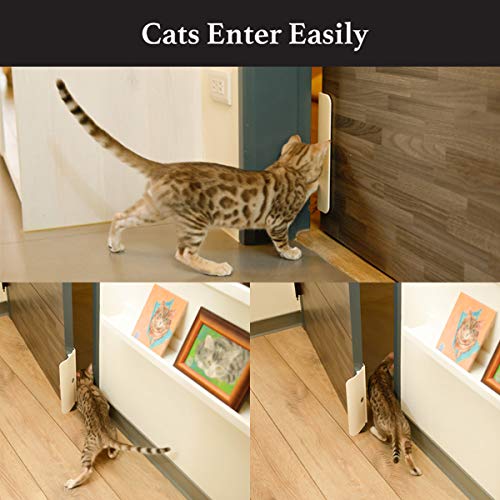 LuDiRo Pet Door Safety Gate Automatic Gate for Dogs Cats Applicable Bathroom Bedroom and Toilet Training-White - Thumbnail 3