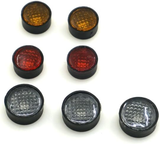 XUNJIAJIE 1Set/7PCS RC Car Taillights Cover for 1/10 RC Crawler Car D90 Land Rover Defender, White, Red, Yellow