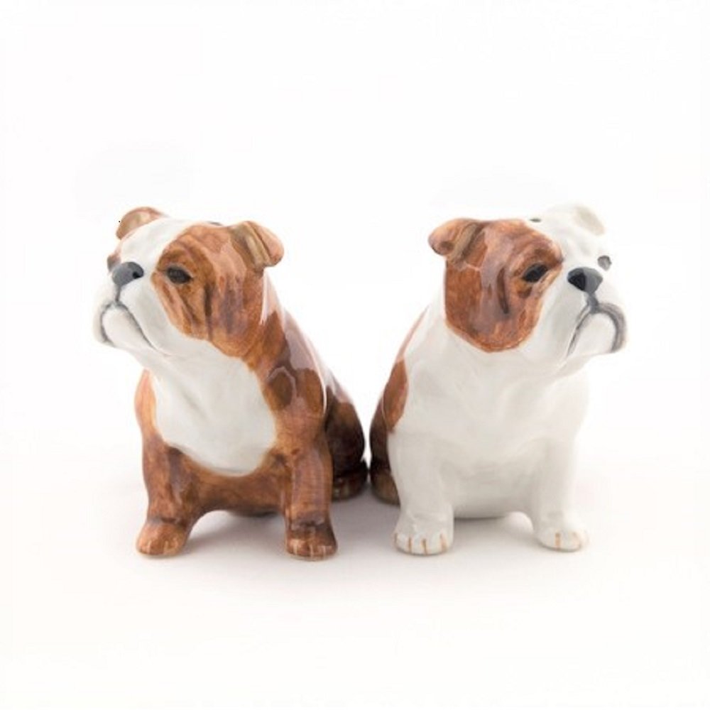 Quail Ceramic English Bull Dog Salt & Pepper Pots