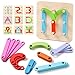 Lewo Wooden Letter Number Sorter Puzzle Preschool Activities Educational Toys for Kids
