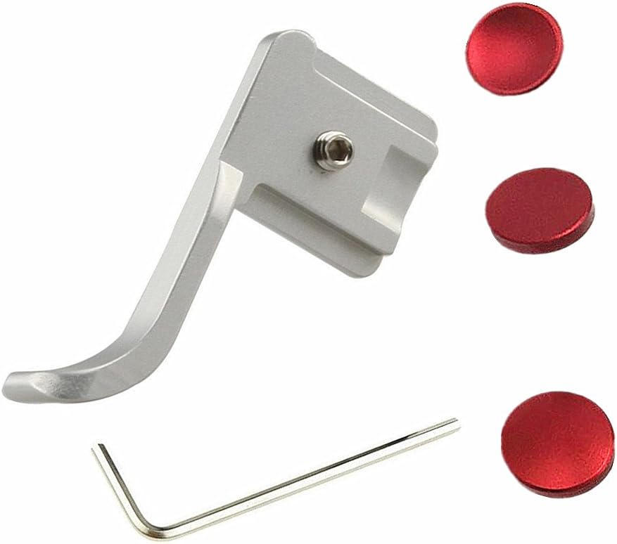 Pro Thumb Grip for Micro DSLR Camera and Shutter Release Button Adapter Sliver