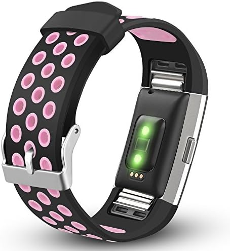 iHillon for Fitbit Charge 2 Bands, 3-Pack/1-Pack Soft Breathable Bands Sport Accessories Wristbands for Fitbit Charge 2 Smart Fitness Watch, Small Large (No Tracker)