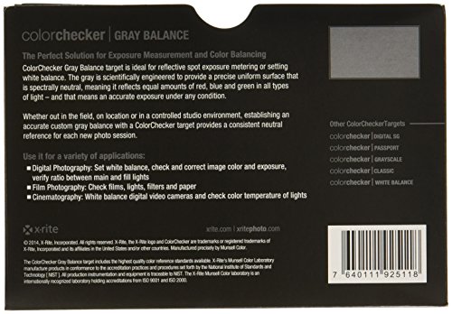 X-Rite ColorChecker 18% Gray Balance (421869)