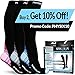 Physix Gear Compression Socks for Men & Women 20-30 mmhg, Best Graduated Athletic Fit for Running Nurses Shin Splints Flight Travel & Maternity Pregnancy - Boost Stamina Circulation & Recovery BLU LXL