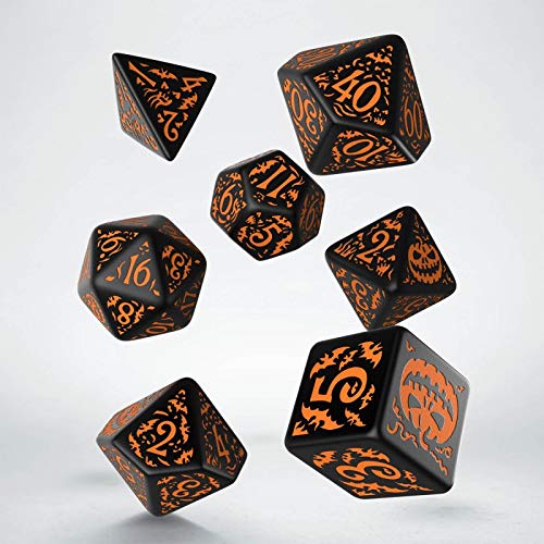 Halloween Pumpkin Dice Set Black & Orange