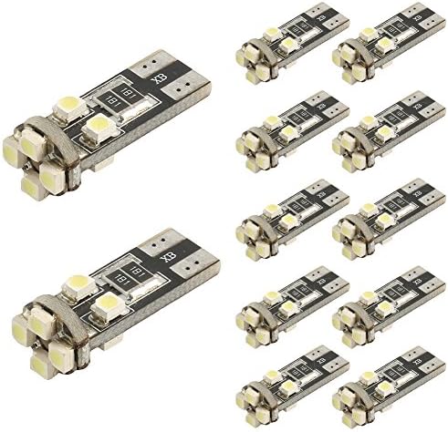 Speedleds 10 x pcs NO ERROR FREE CANBUS 8 SMD LED WHITE W5W T10 501 SIDE LIGHT BULBS (White) LEDA002
