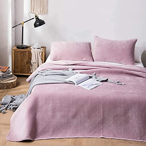 KASENTEX Plush Poly Velvet Lavish Design Quilt Set Luxurious Bedding