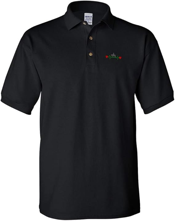 Amazon.com: Polo Shirts for Men Horseback Riding Lifeline B Embroidery Cotton: Clothing