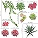 Fake Succulent Plants - Set of 9 Artificial Succulent Plants - Mixed Colors - Fake Plants for Decoration