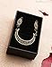 Doubnine Crescent Moon Drop Pendant Tassels Head Chain Black Beads Headband Retro Natural Stone Crystal Hair Accessories Headpiece for Women Bride Wedding (Black Small Beads)