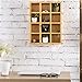 MyGift Wood Shadow Box 16x12, Wall Mounted Display Shelf with 12 Cubed Compartments