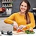 Knife Sharpener + Sheath for Perfect Sharp Knives | Chef Kitchen Knife Sharpener + Knife Edge-Guard Set | 2 Stage Knife Sharpening System Restores your Damaged Blades in Seconds by Redpeaq