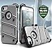 ArtMuseKits Zizo Bolt Series Compatible with iPhone 8 Case Military Grade Drop Tested with Tempered Glass Screen Protector, Holster iPhone 7 case Gray Black