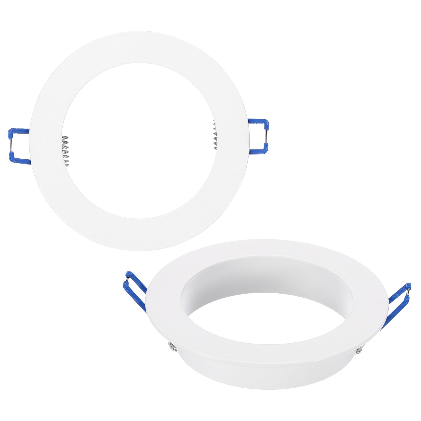 PATIKIL 12W 5.4" OD 4" ID Light Trim Ring, 2pcs Downlight Mounting Bracket Circular Light Cover Light Fixture for Ceiling Wall Recessed Can Downlight, White