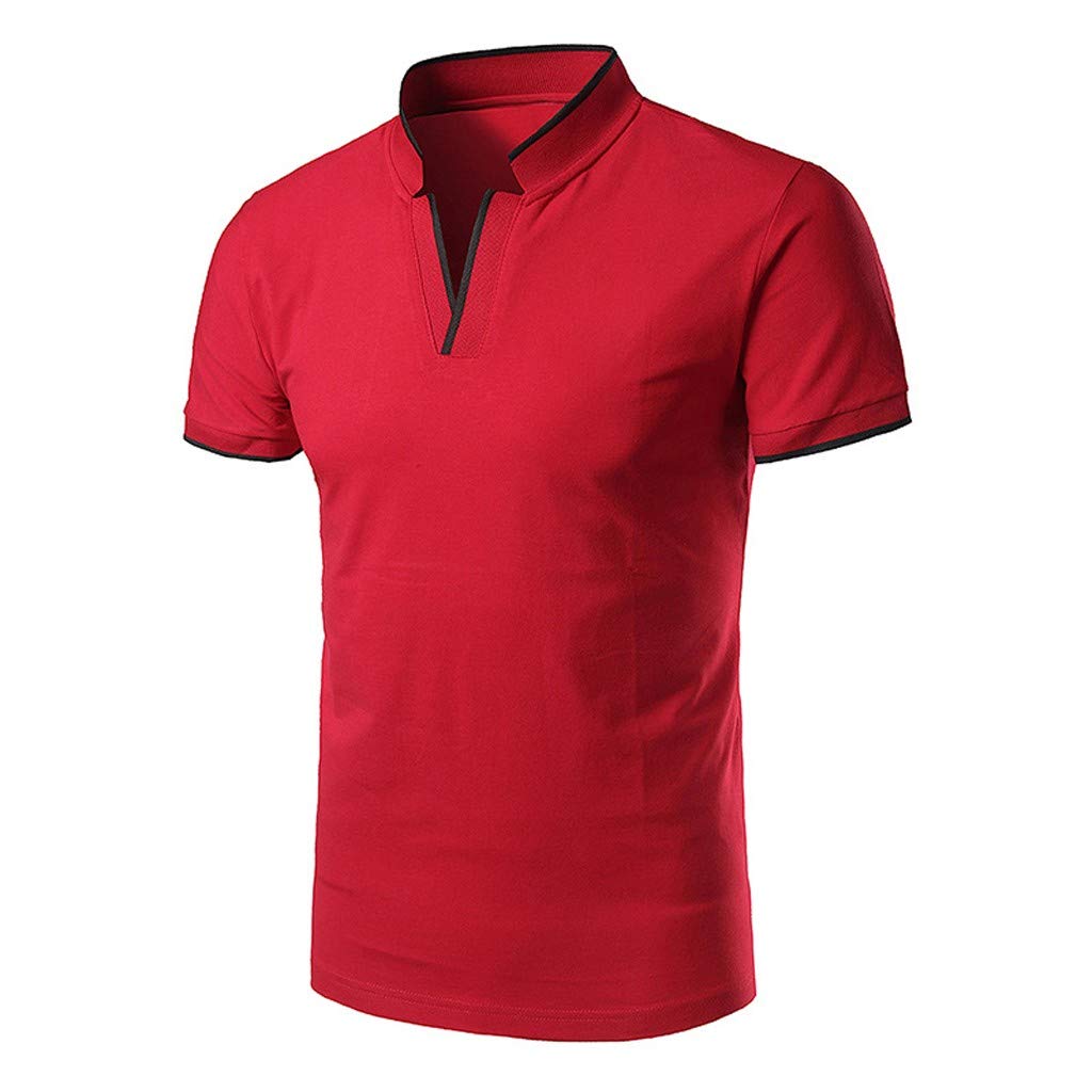 Buy Golf Shirts for Men V Neck Slim Fit ShortSleeve Athletic Casual