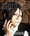 Happylifehere Japanese Anime Short Black Cosplay Wig + Tattoo + Free Wig Cap (Wig + Tattoo)