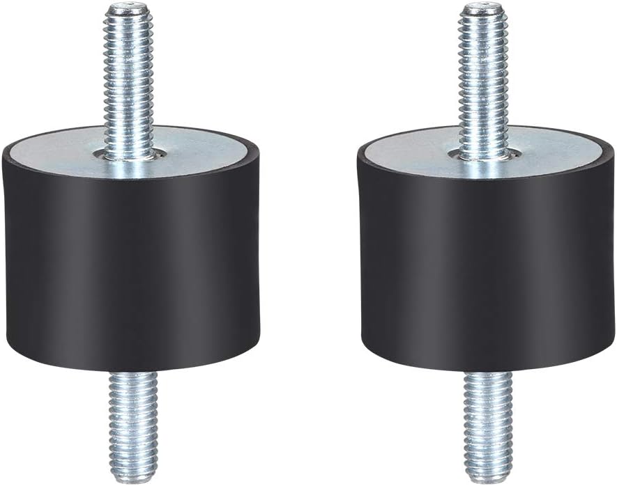 sourcing map 40 x 30mm Rubber Mounts,Vibration Isolators,Shock Absorber with M8 x 23mm Studs 2pcs