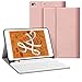 iPad Keyboard Case for iPad Mini 7.9, iPad Mini 5th Gen 2019 iPad Mini 4 JUQITECH Smart Case with Keyboard Removable Wireless Magnetic Keyboard Soft Back Folio Case Cover with Pencil Holder, Rose Gold