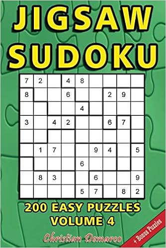 amazon jigsaw sudoku 200 easy jigsaw sudoku puzzles volume 4 demarco christian 9781728715896 books